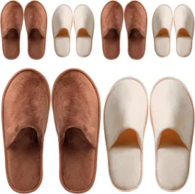 6-10 Pairs Spa Slippers, Non Slip Disposable Slippers For Guest, Washable Reusable, Which Can Be Used As Women Men, House, Indoor, Bathroom, Bedroom, Hotel, Bride Slippers