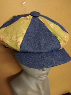 Breton Cap - Denim and Green