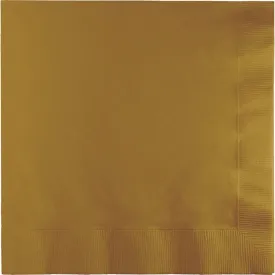 Bulk Glittering Gold Dinner Napkins 3 Ply (250 per Case)