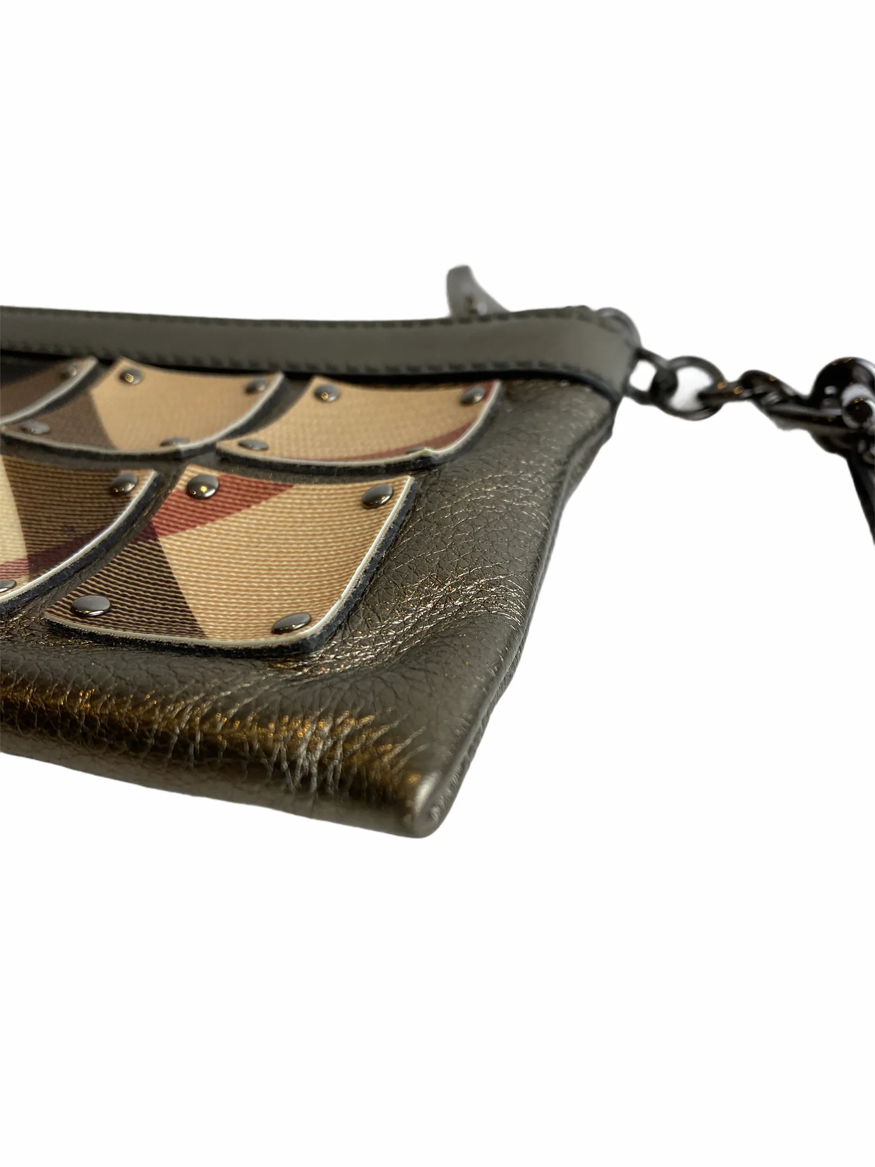 Burberry Metallic Silver & Classic Nova Check Long Clutch - As seen on Instagram 21/03/21