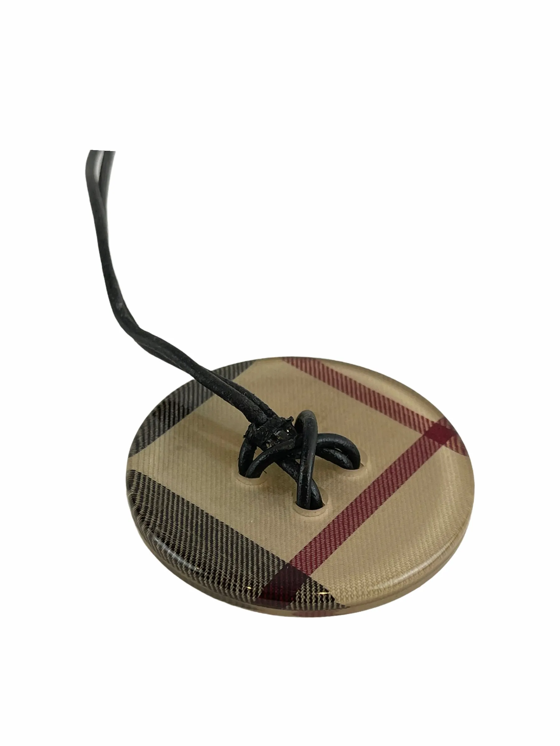 Burberry Nova Check Resin Pendant Necklace