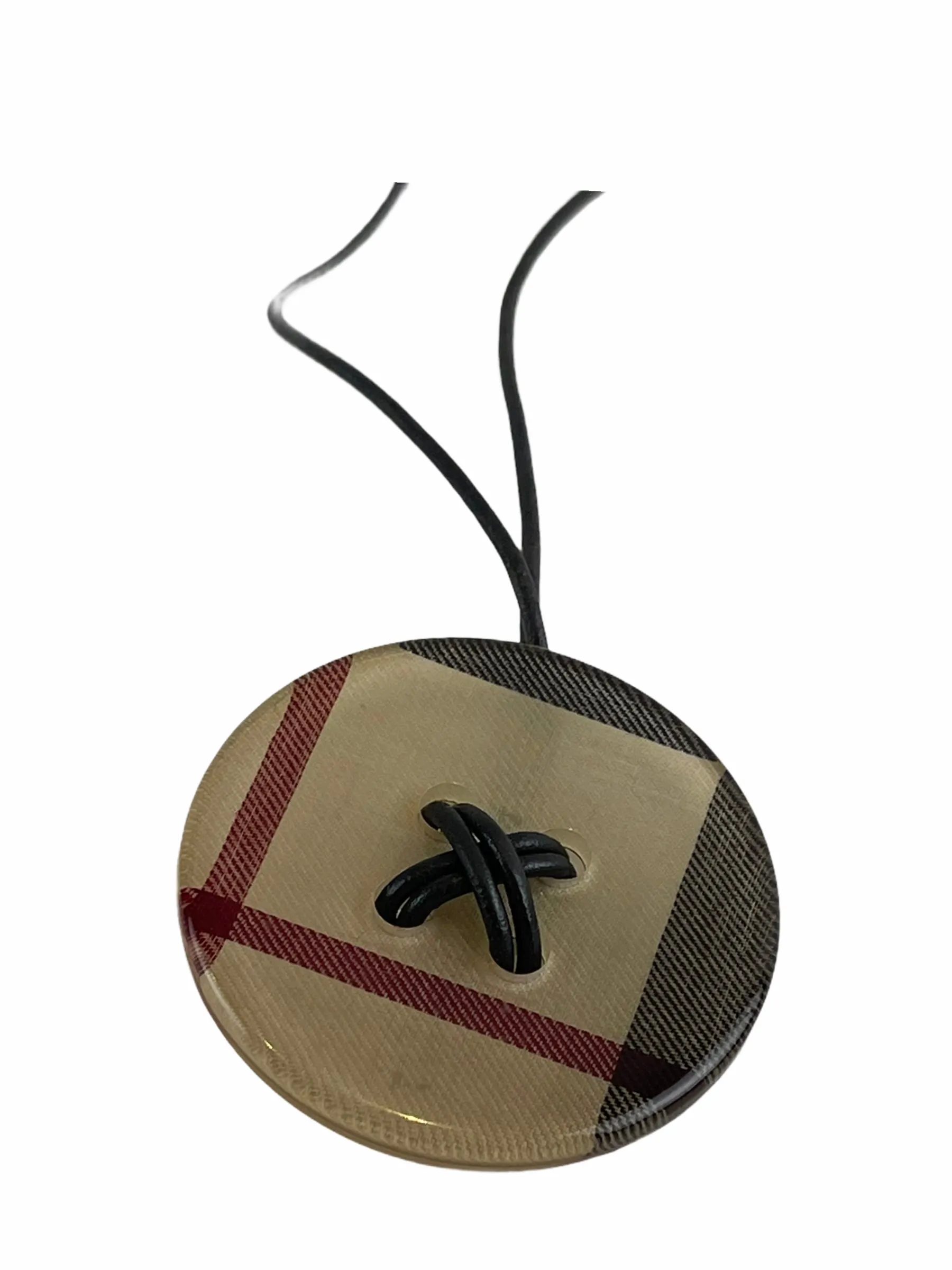 Burberry Nova Check Resin Pendant Necklace