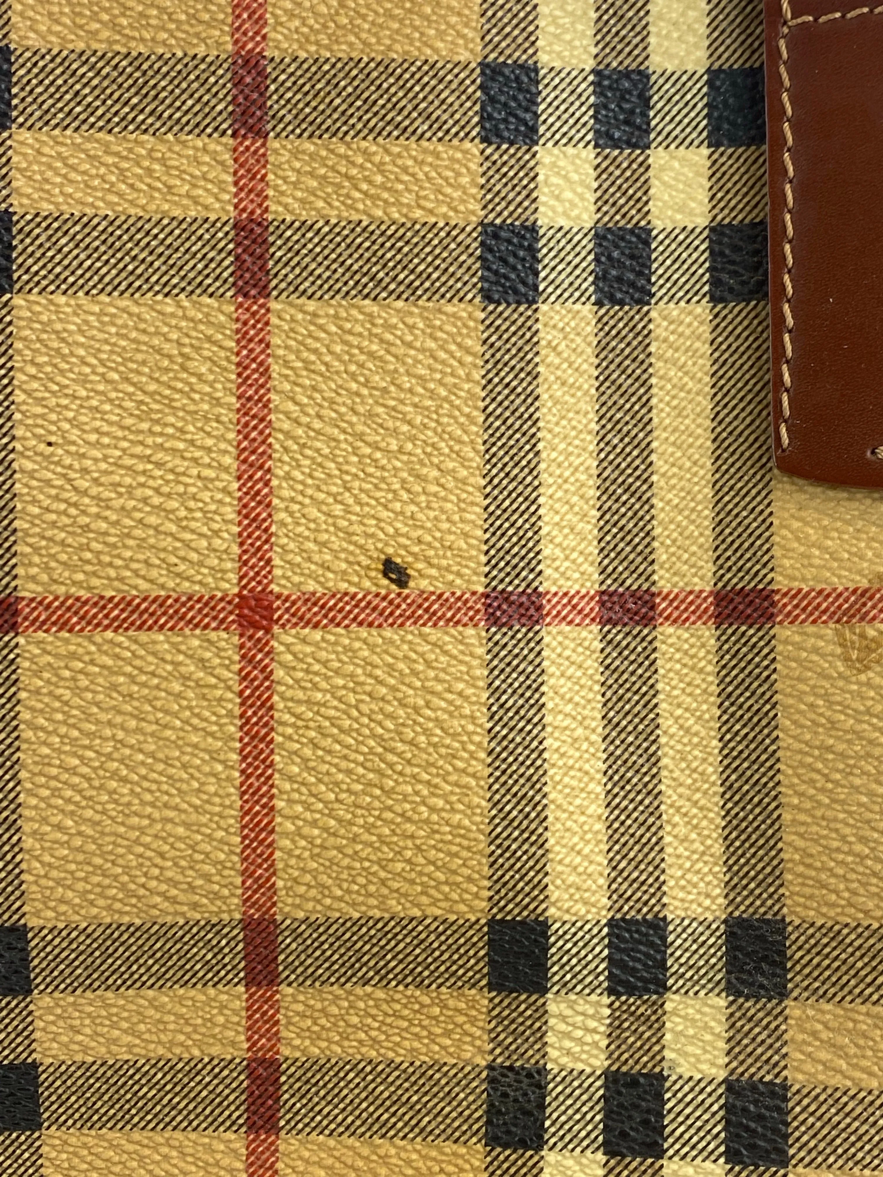 Burberry Nova Checked Canvas and Leather Tote