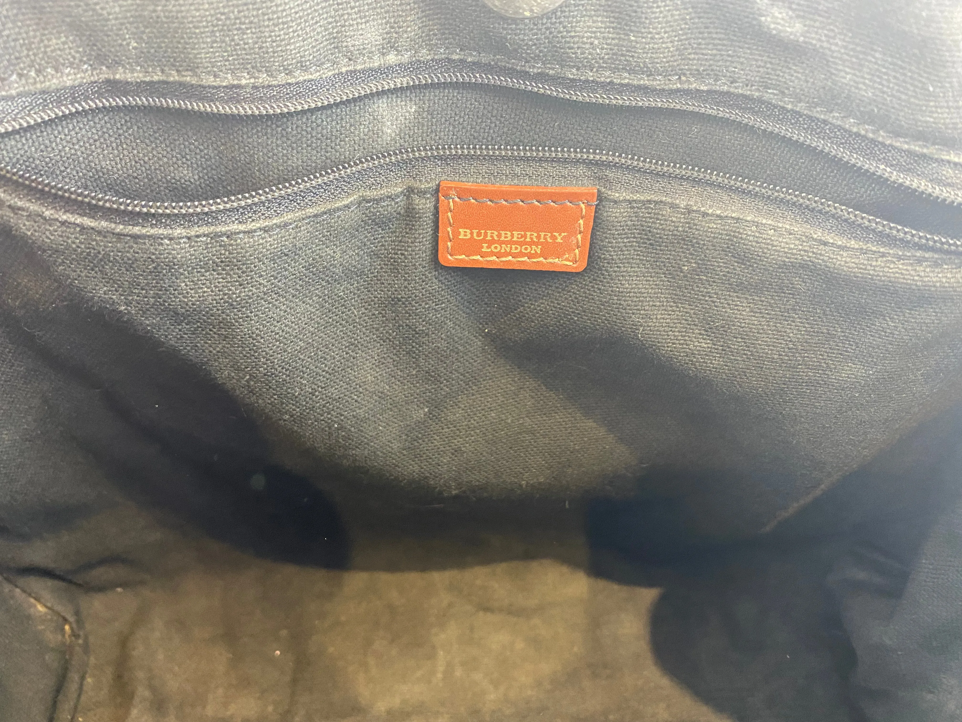 Burberry Nova Checked Canvas and Leather Tote