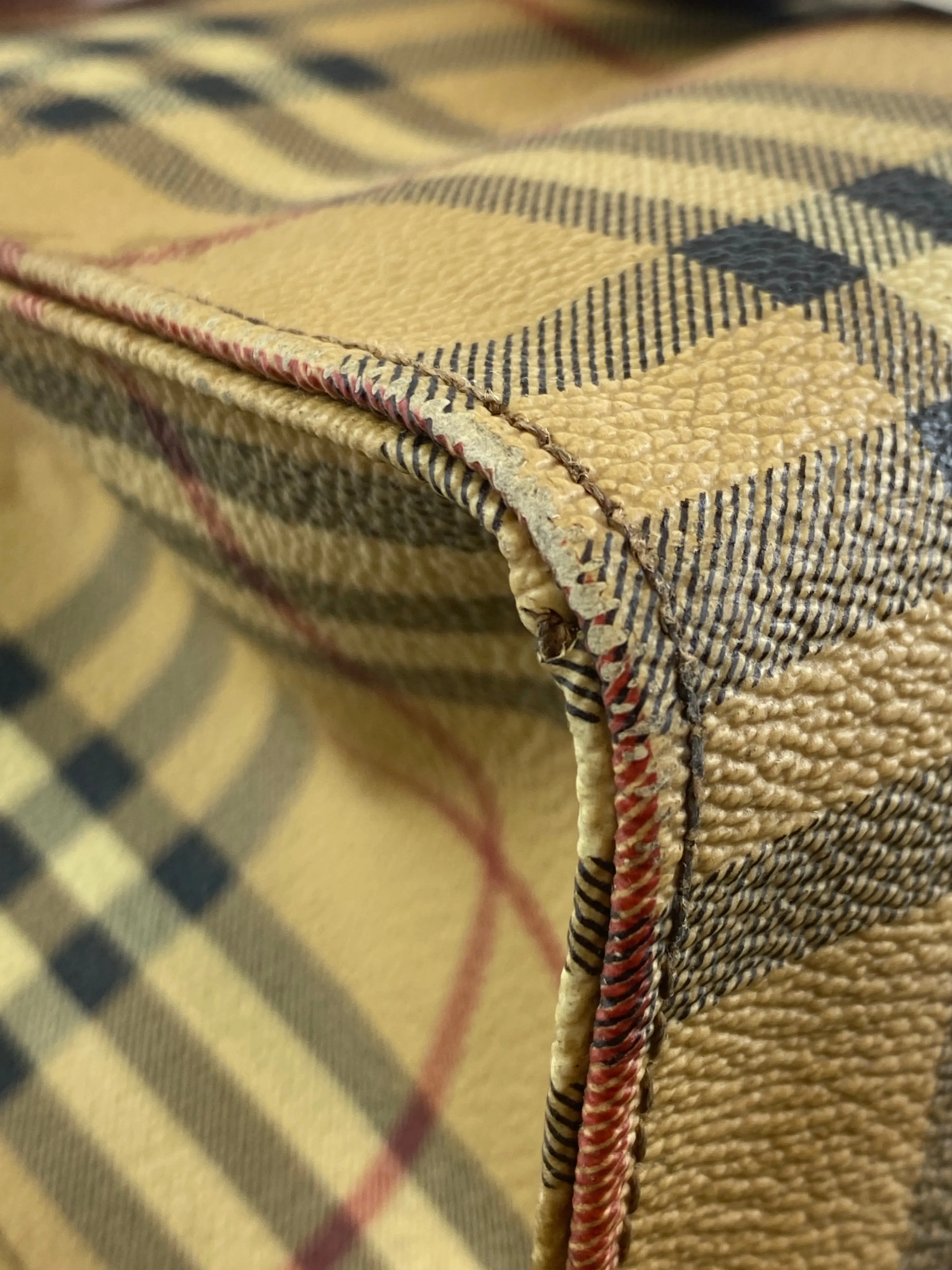 Burberry Nova Checked Canvas and Leather Tote