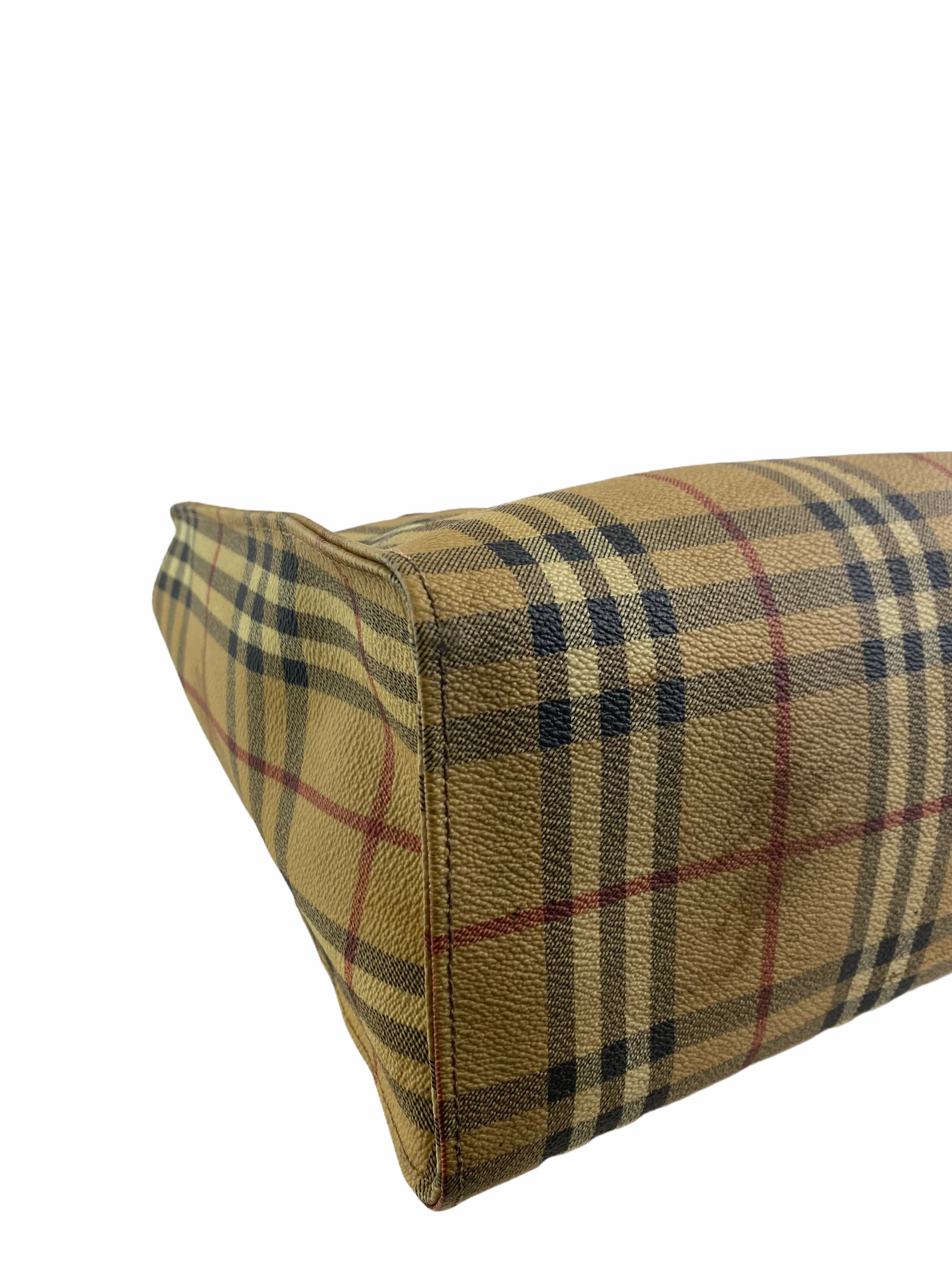 Burberry Nova Checked Canvas and Leather Tote