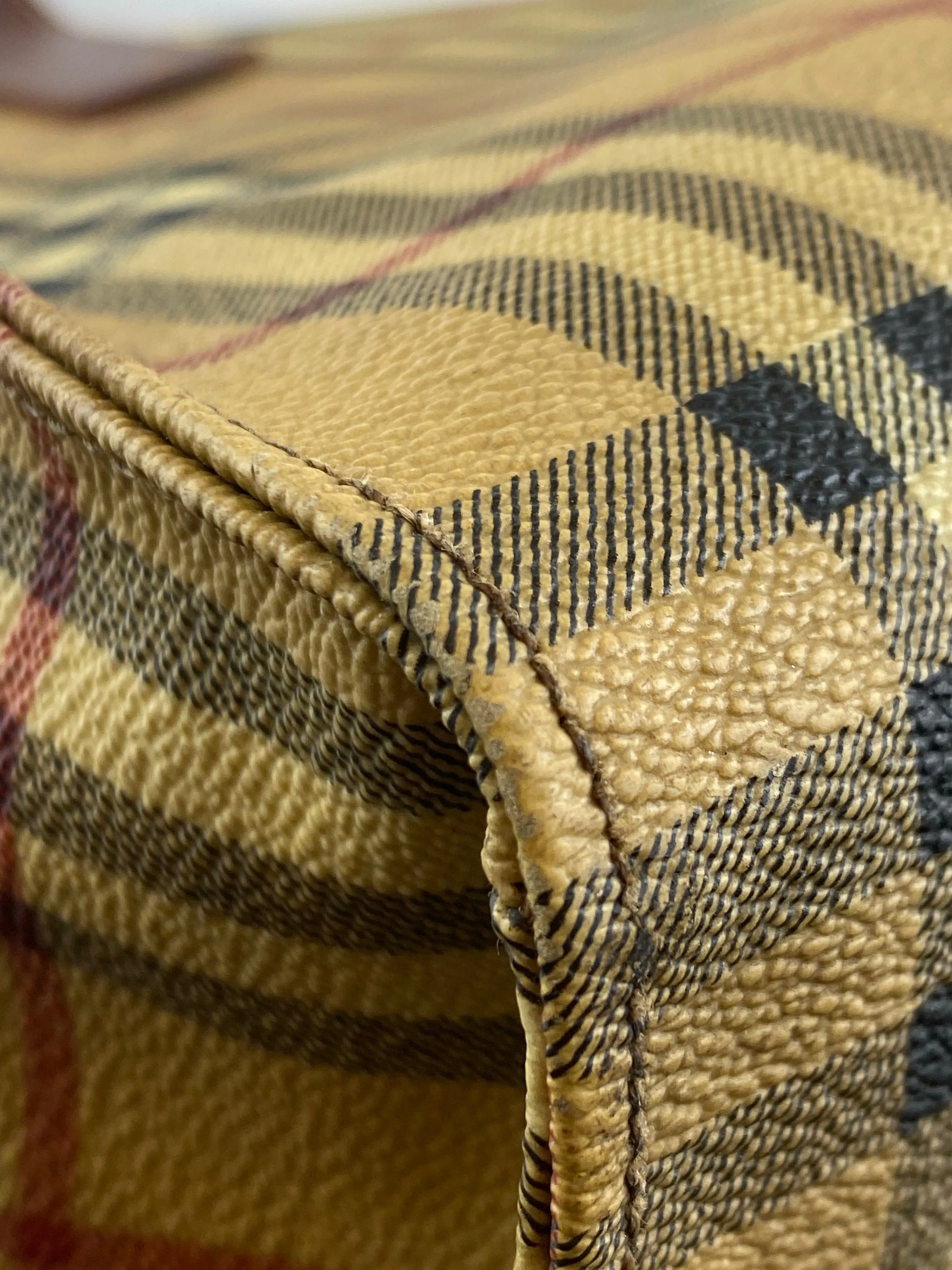 Burberry Nova Checked Canvas and Leather Tote