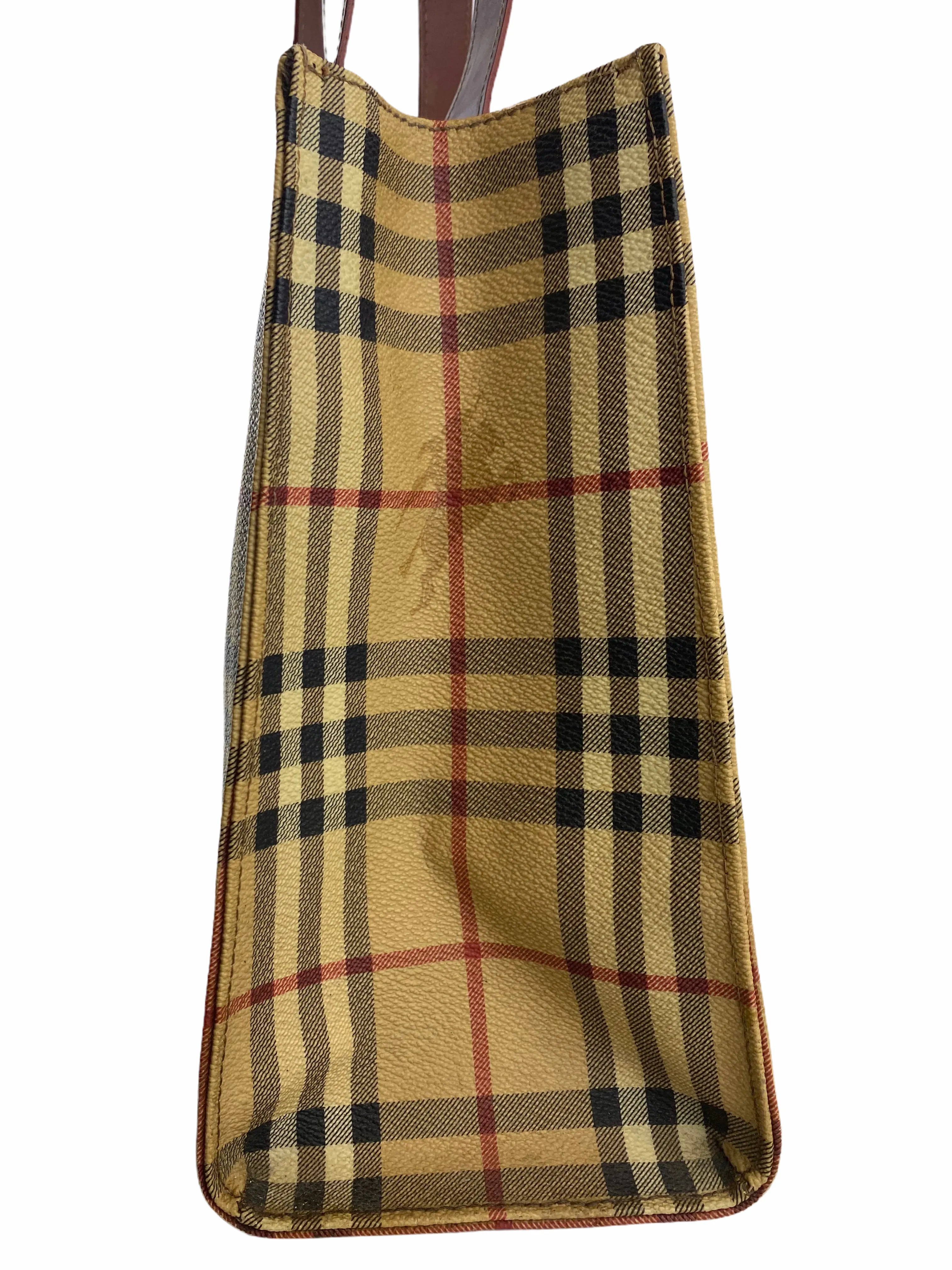 Burberry Nova Checked Canvas and Leather Tote