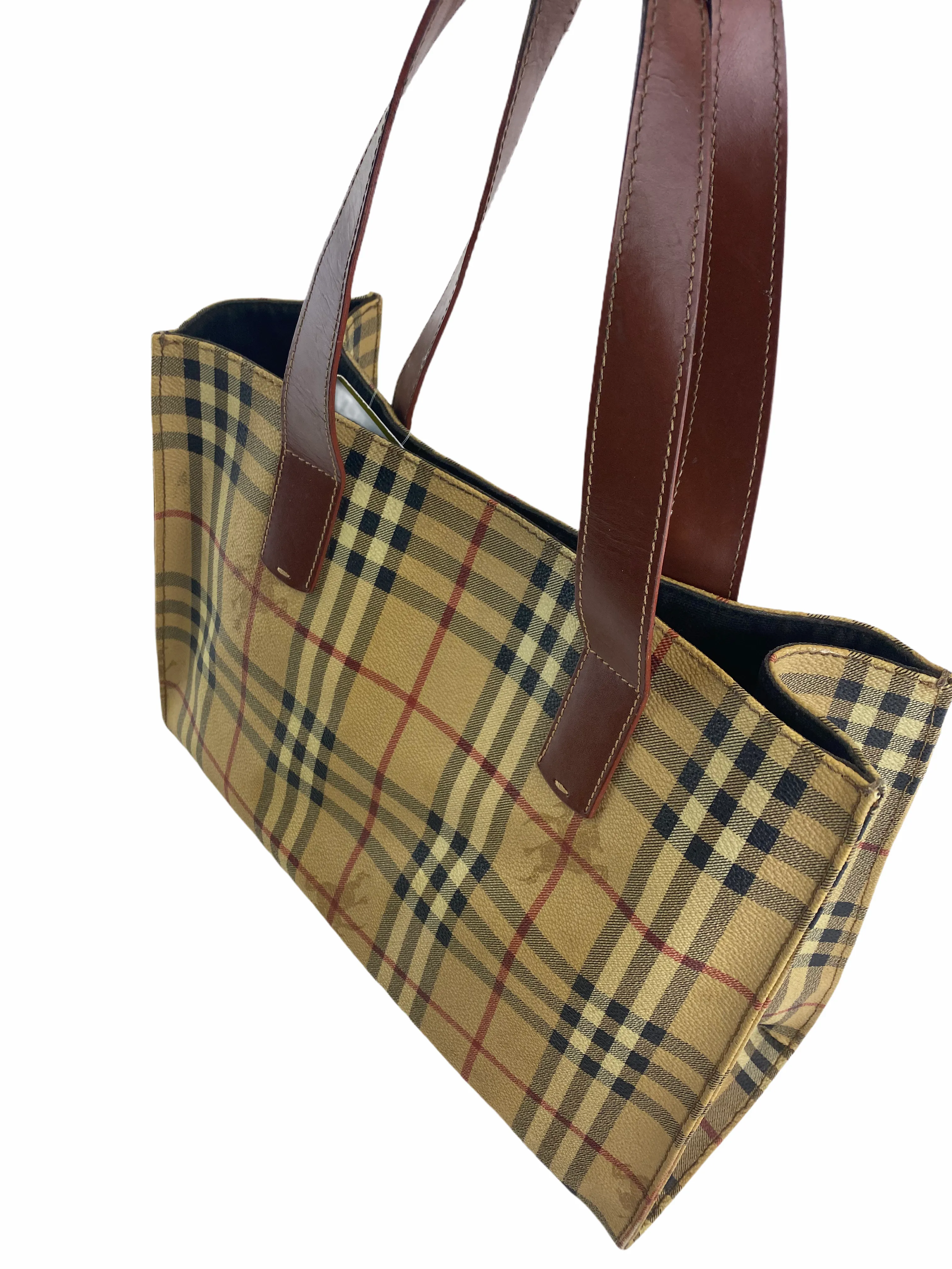 Burberry Nova Checked Canvas and Leather Tote