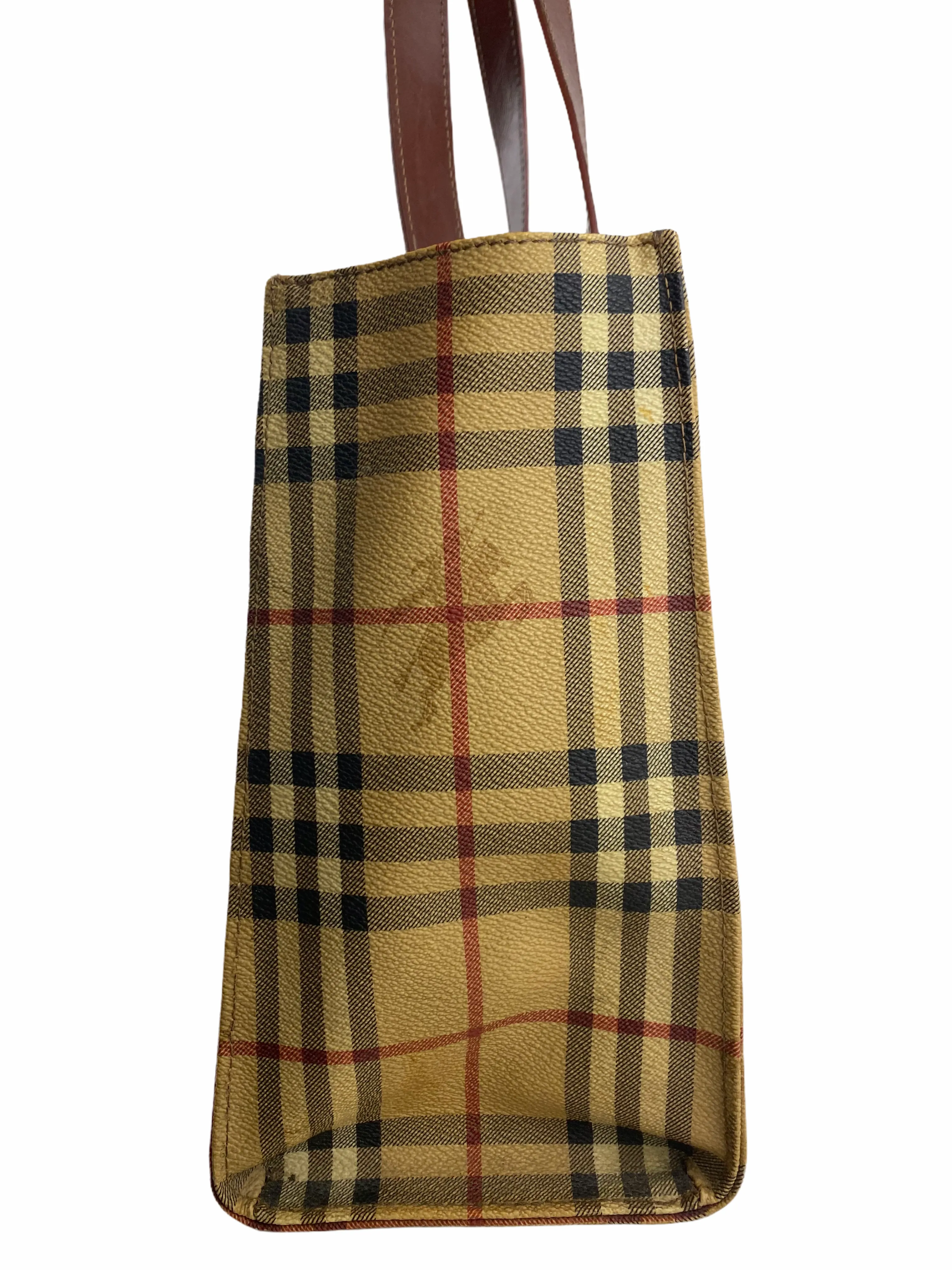 Burberry Nova Checked Canvas and Leather Tote