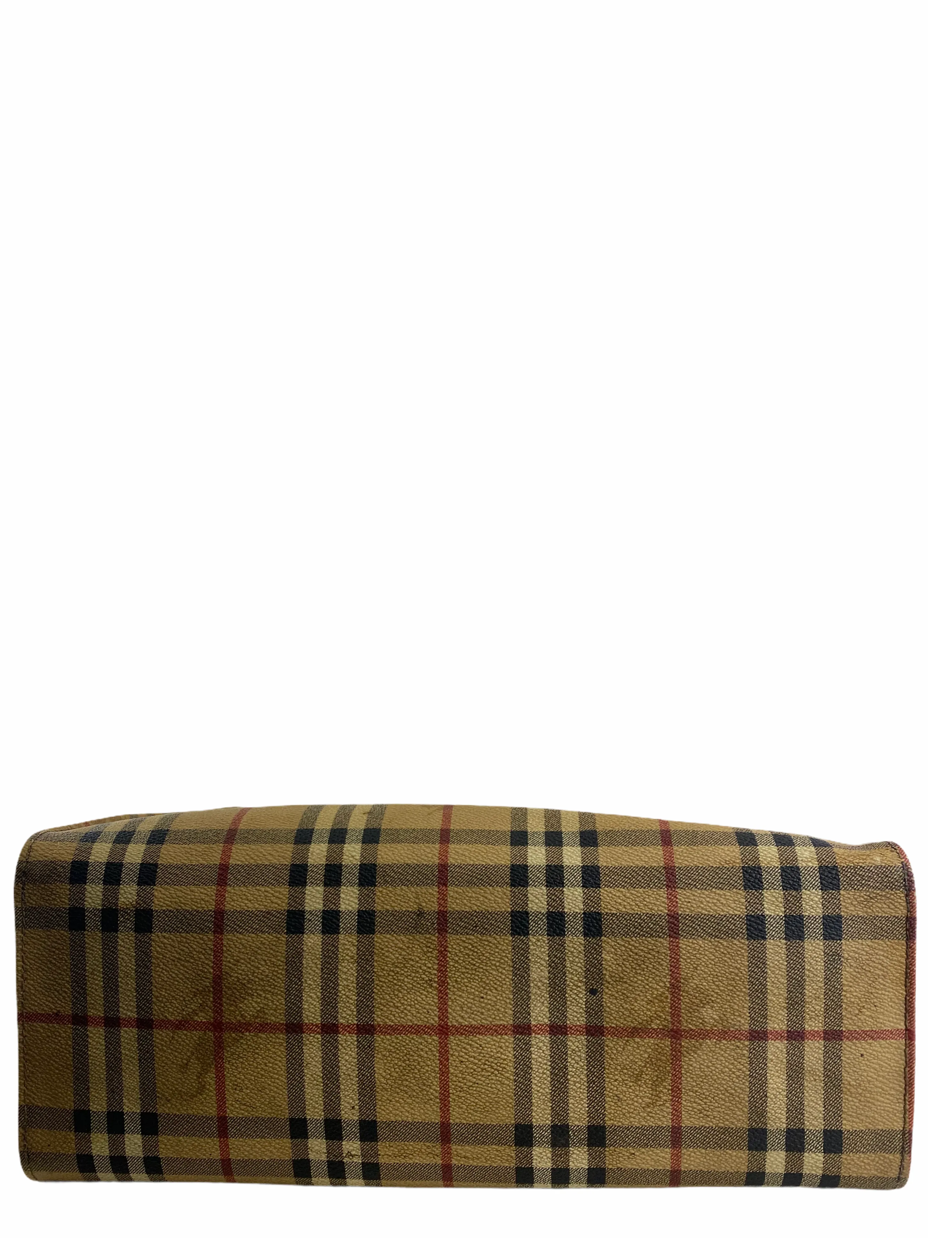 Burberry Nova Checked Canvas and Leather Tote