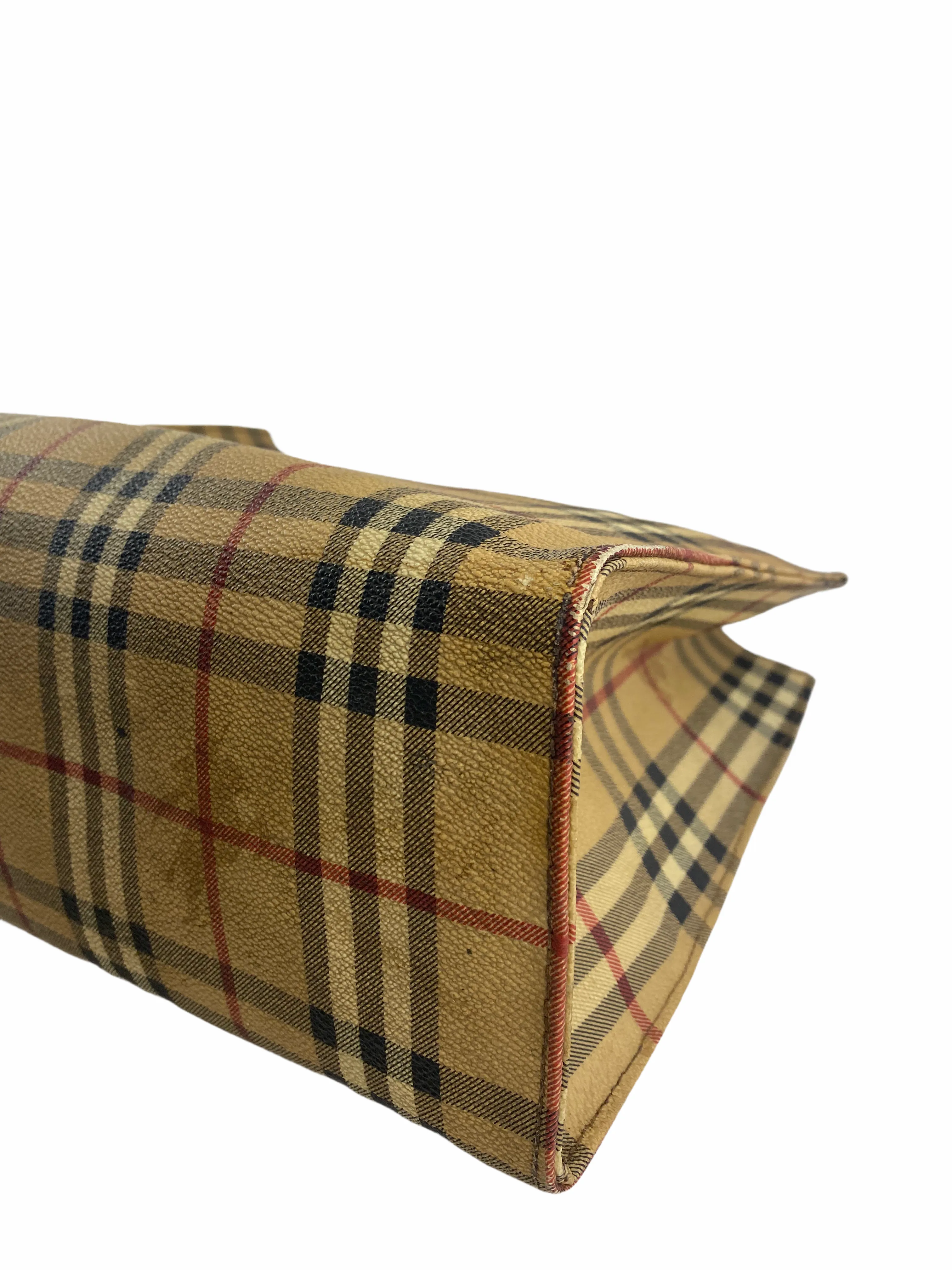 Burberry Nova Checked Canvas and Leather Tote