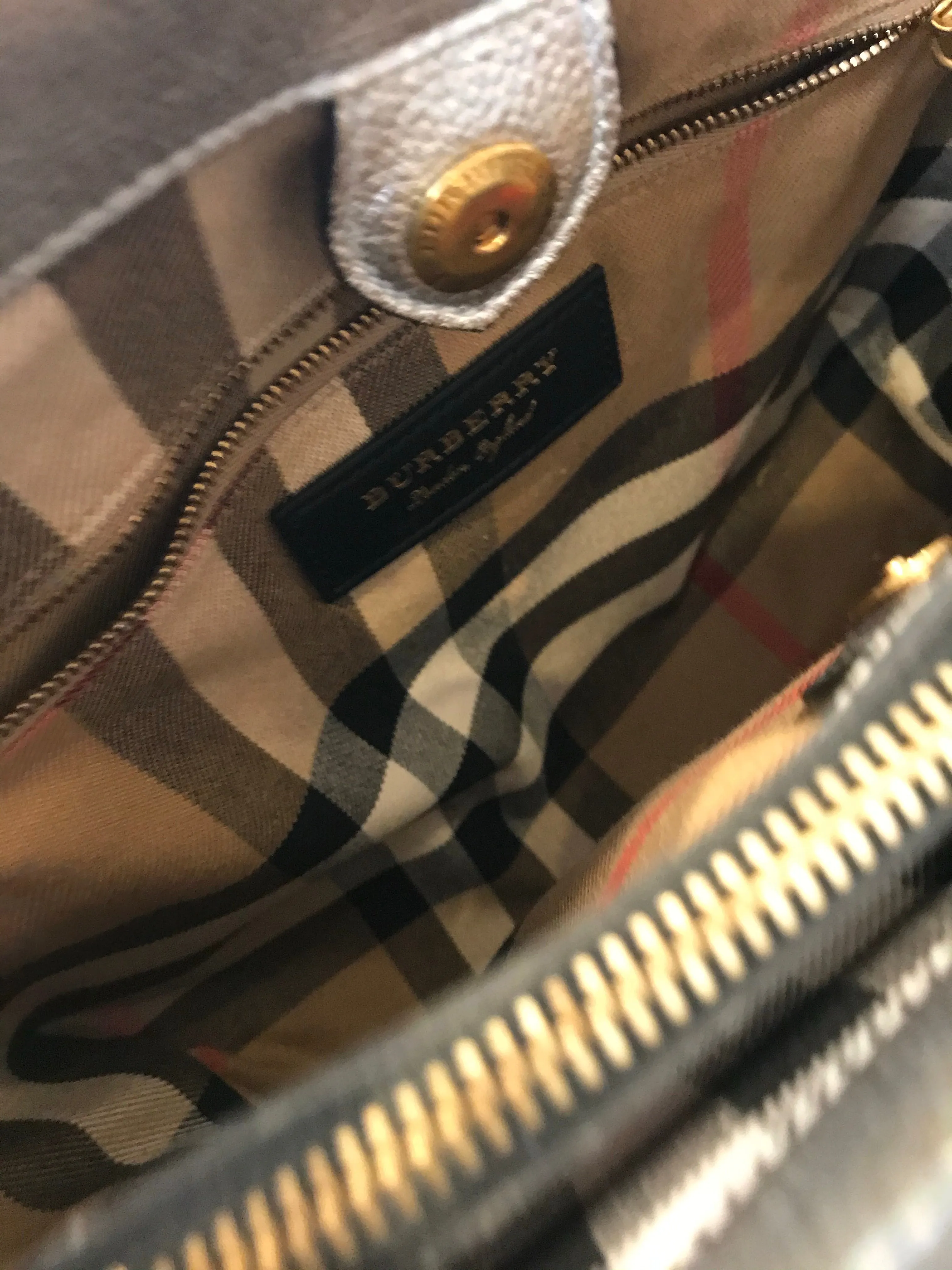 Burberry Silver Metallic Leather "Banner" Tote with Brogue Detailing - As Seen on Instagram 03/02/21