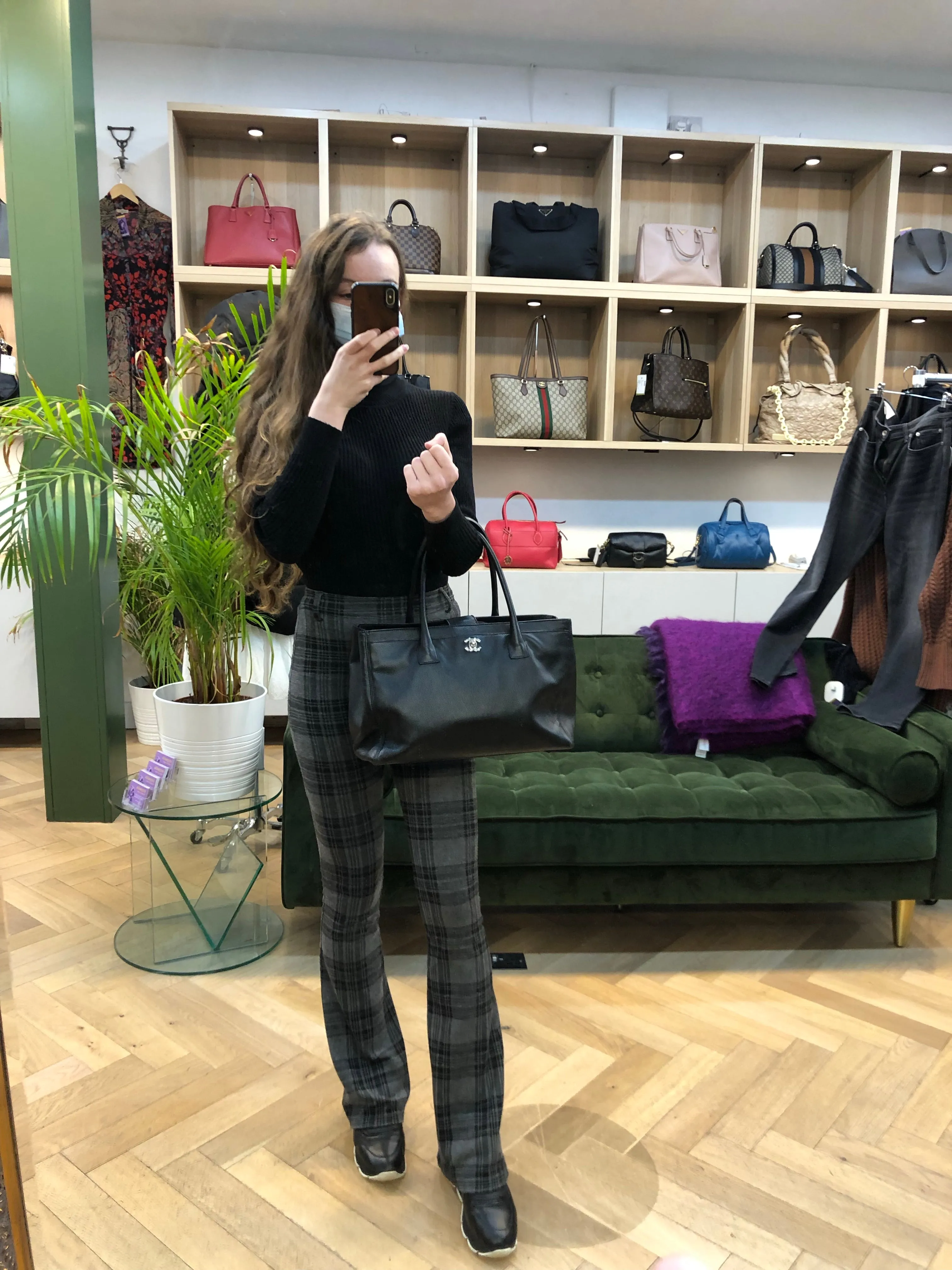 Chanel Black Calf Leather “Executive” Tote