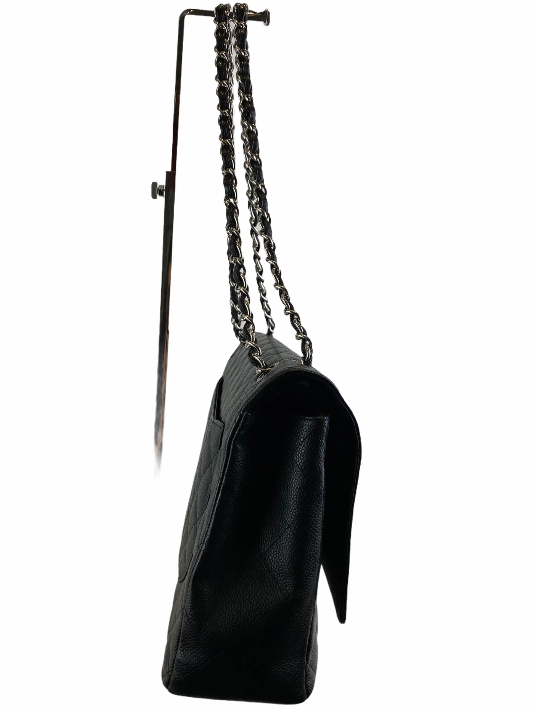 Chanel Black Caviar Leather Maxi Double Flap - As seen on Instagram 14/04/21