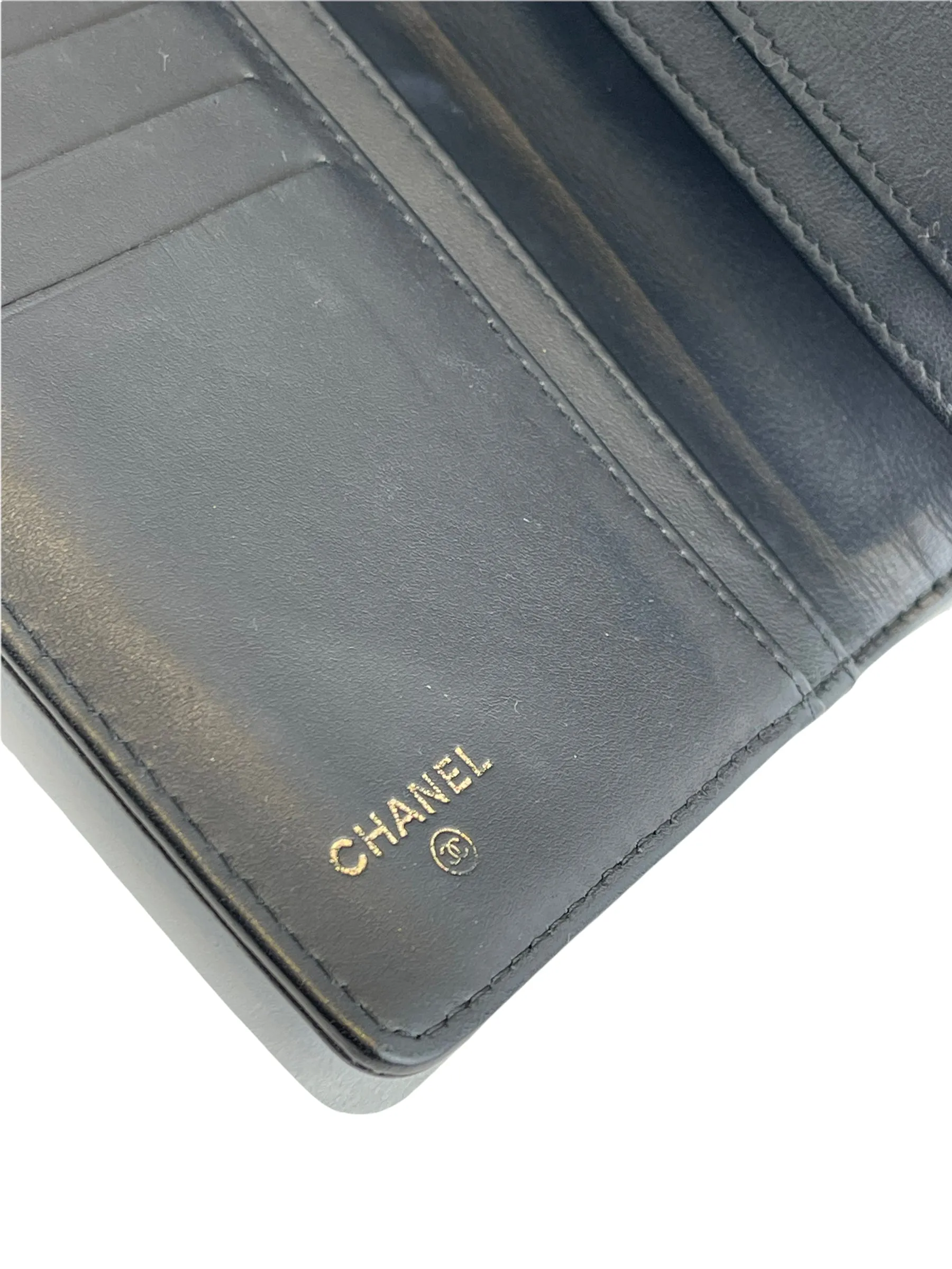 Chanel Black Caviar Leather "Boy" Wallet