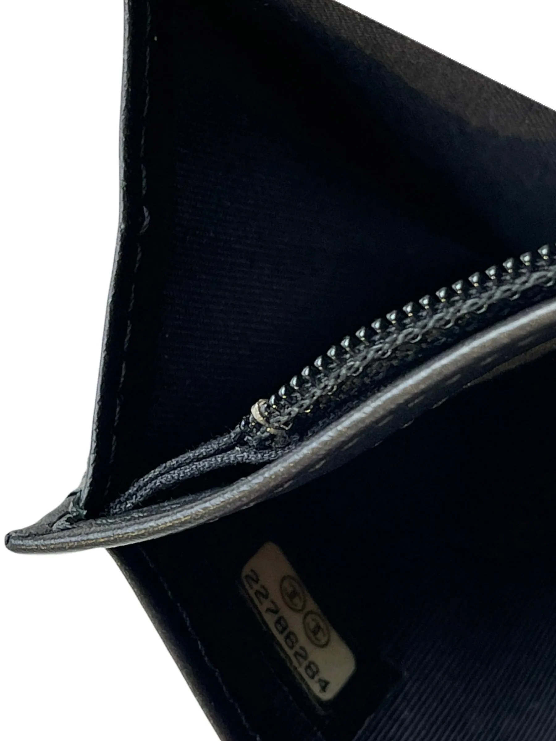 Chanel Black Caviar Leather "Boy" Wallet