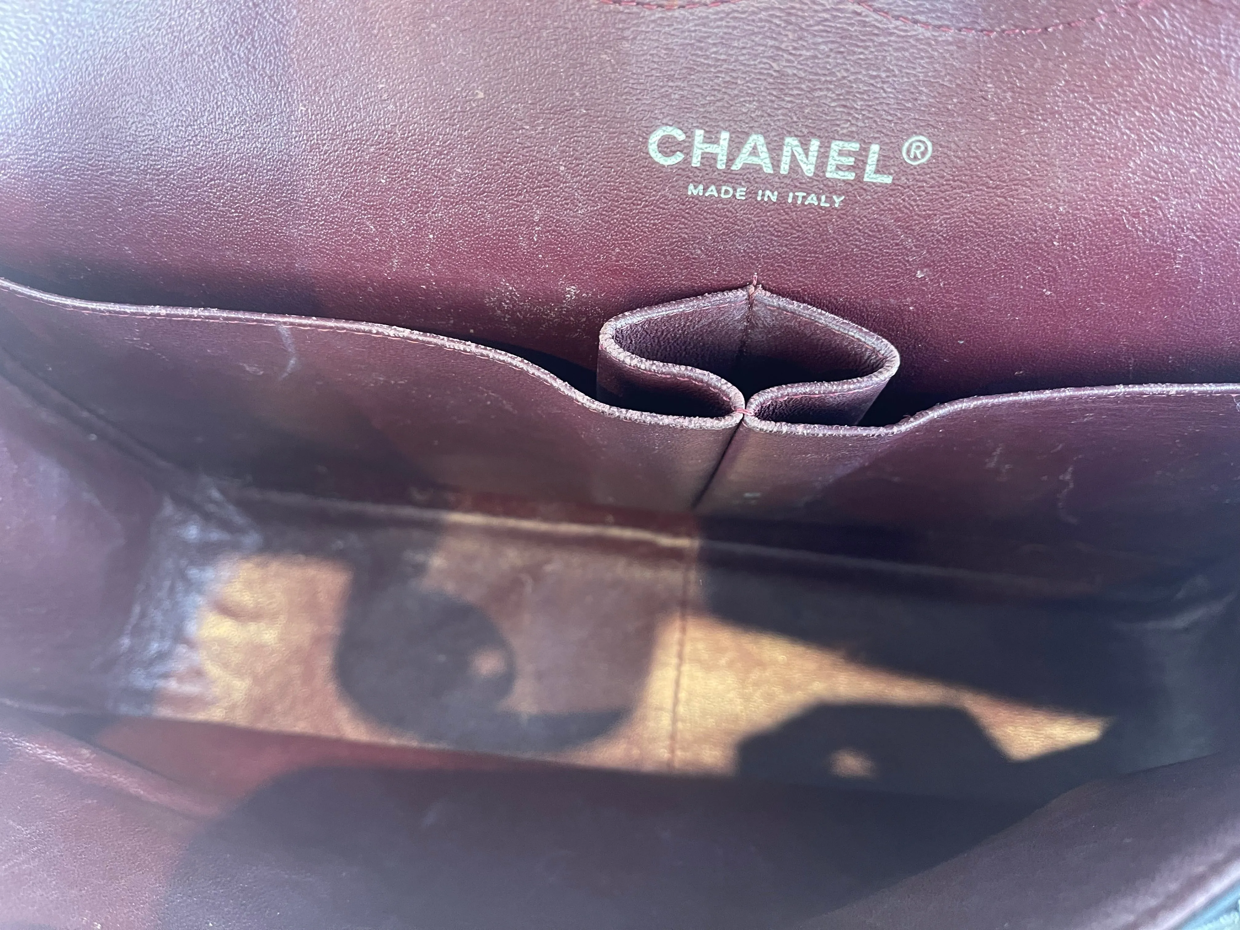 Chanel Black Lambskin Leather Jumbo Double Flap