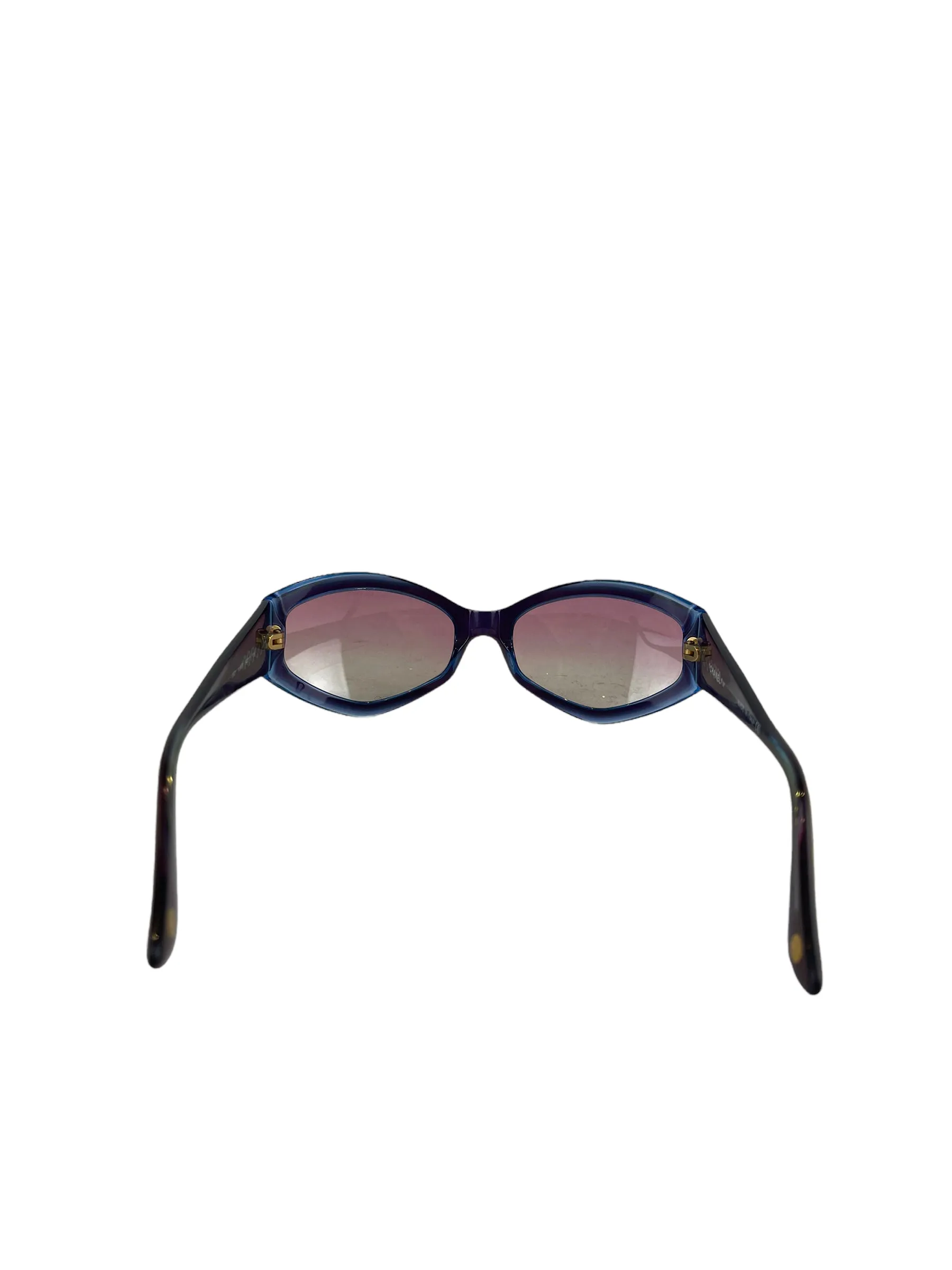 Chanel Burgundy & Blue Sunglasses