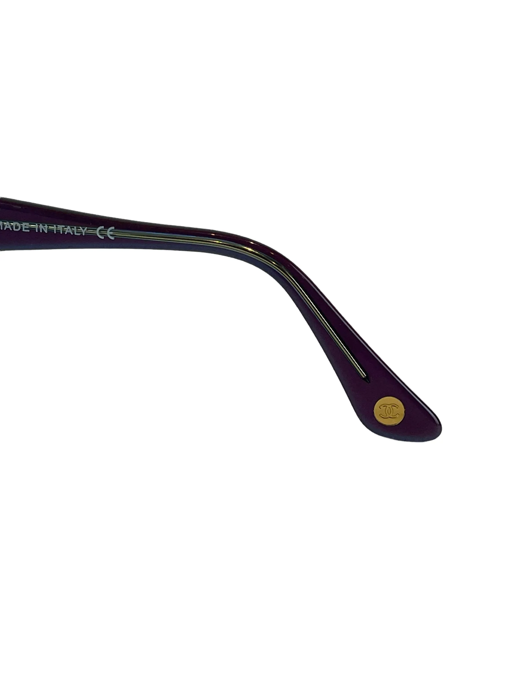 Chanel Burgundy & Blue Sunglasses