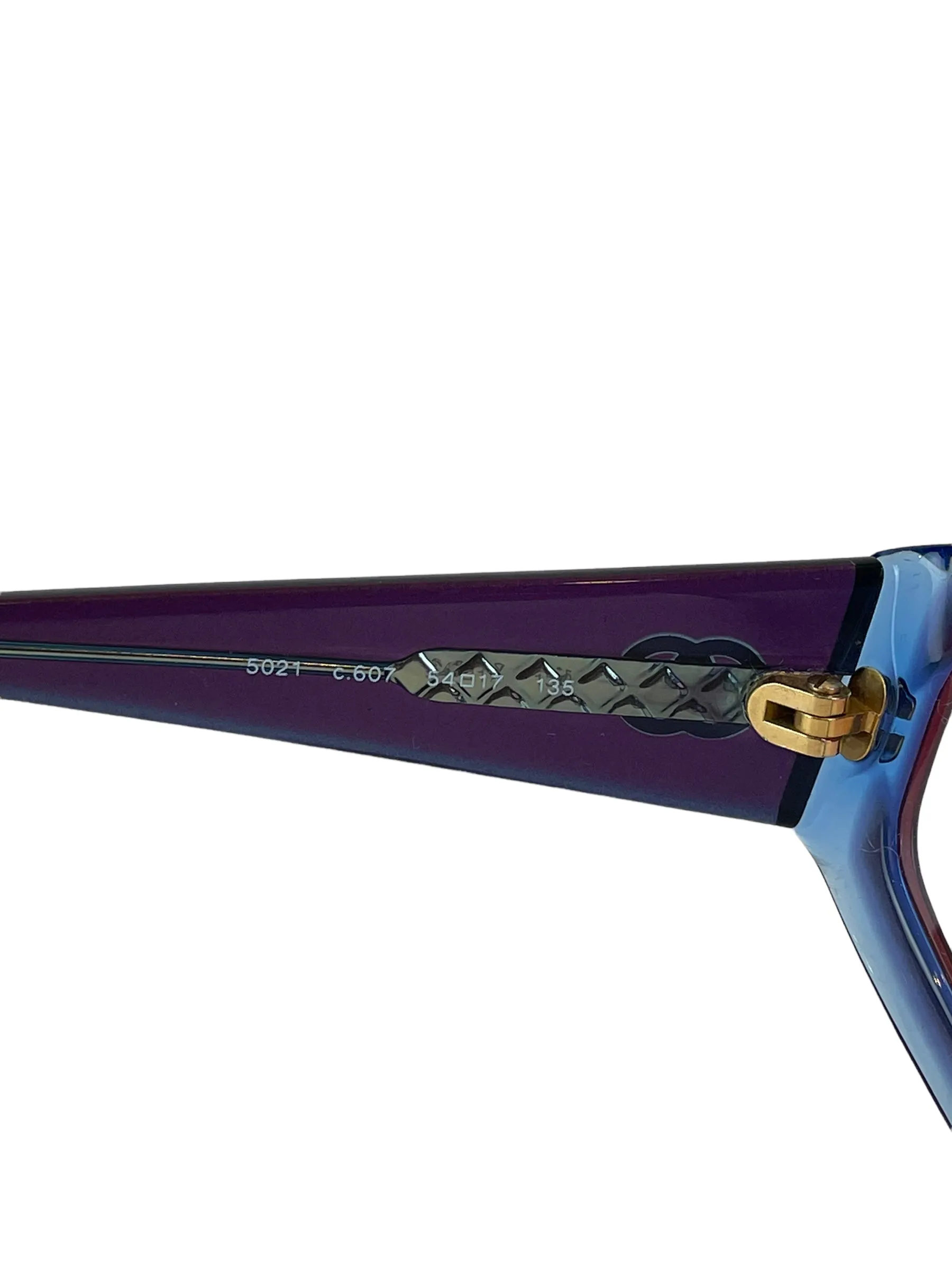 Chanel Burgundy & Blue Sunglasses