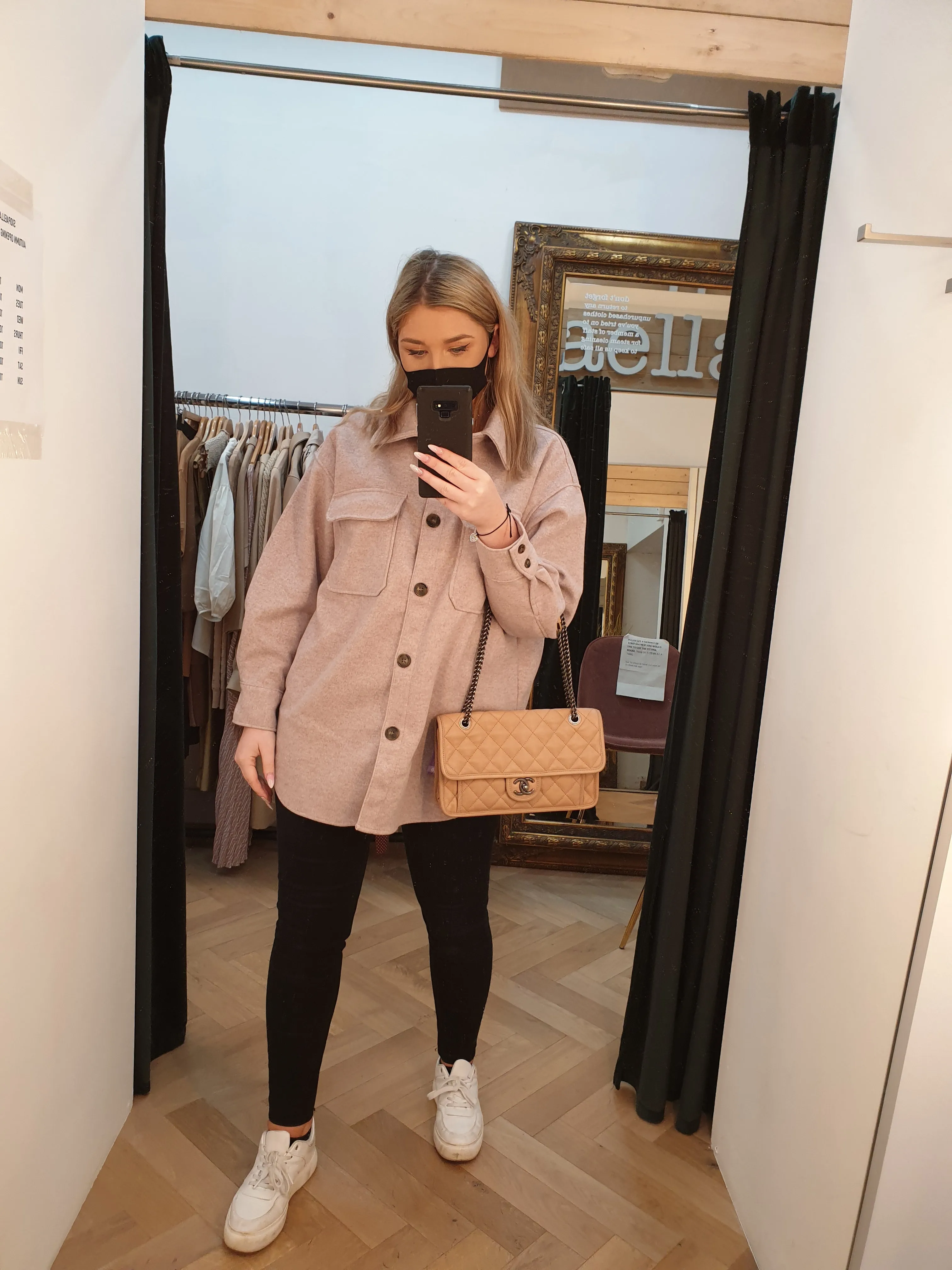 Chanel Cream Calfskin Flap