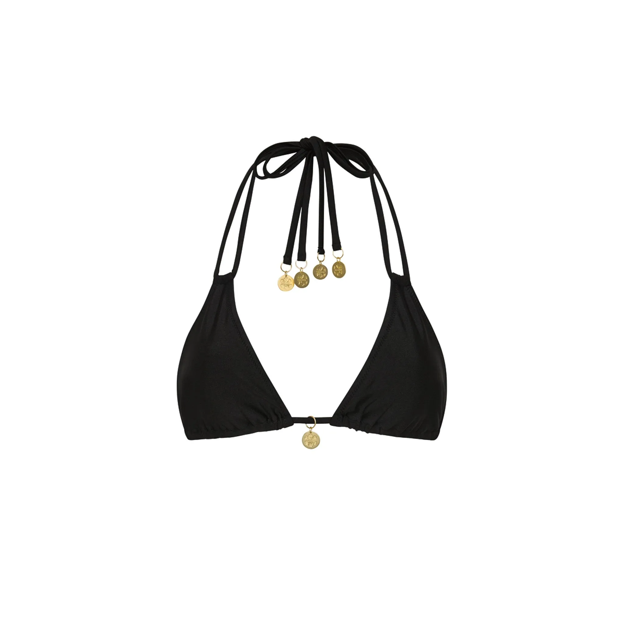 Halter Bralette Bikini Top - Moonlight Black