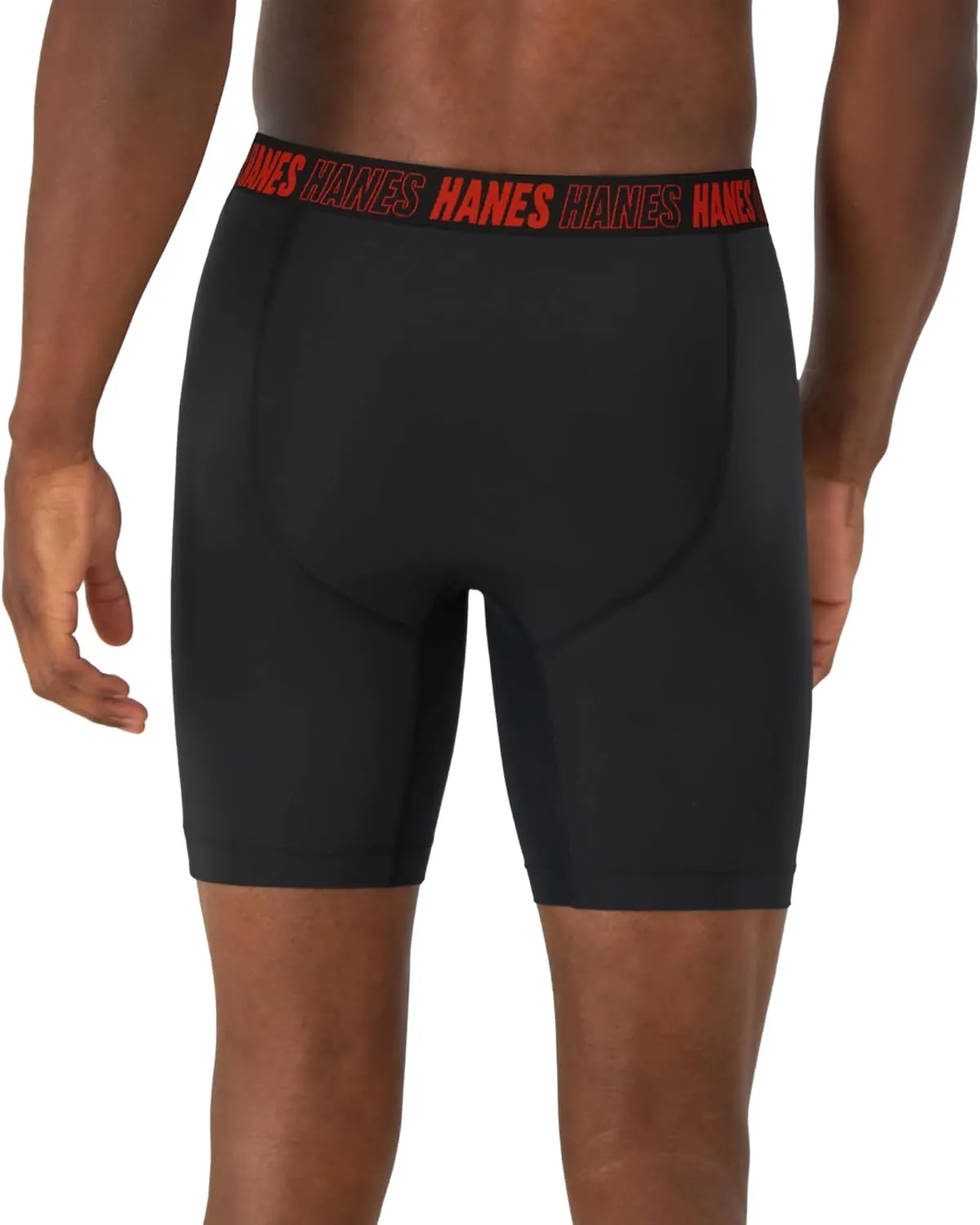 Hanes Men's Moves Performance Boxer Brief, Total Support Pouch, Regular/Trunk/Long Leg, 3-Pack, 8"