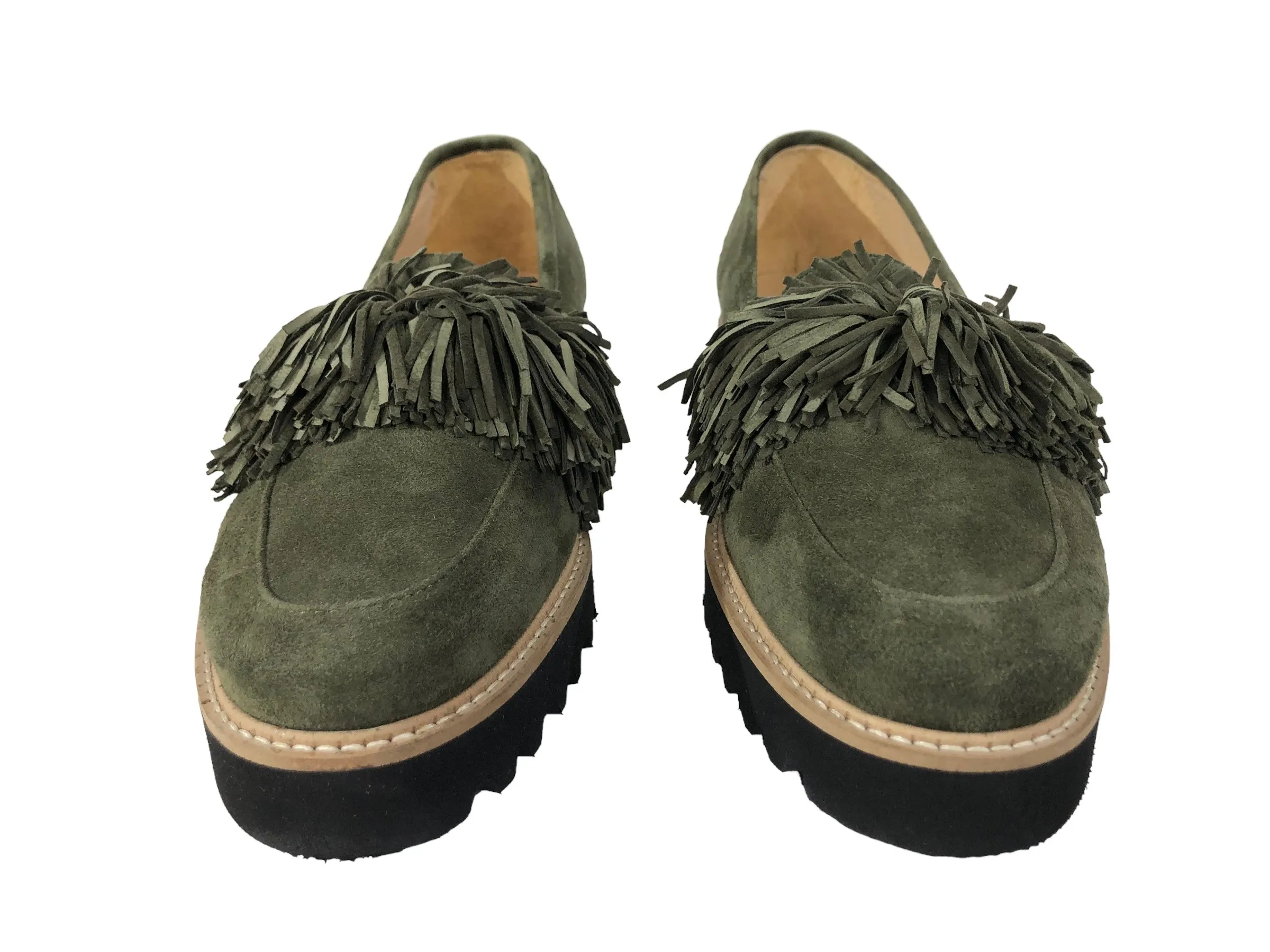 Skylar Suede Fringe Loafers | Size US 8 | IT 38