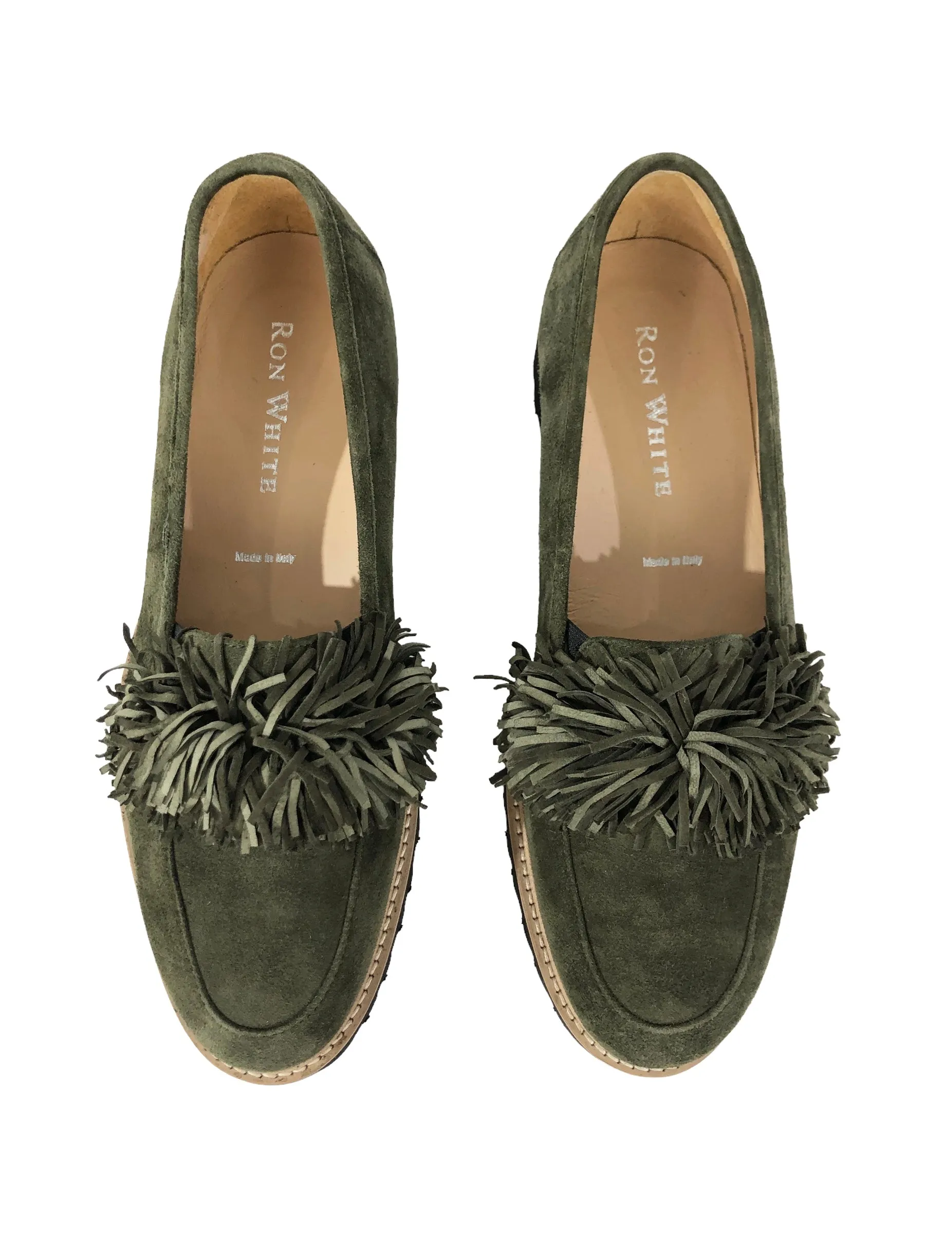 Skylar Suede Fringe Loafers | Size US 8 | IT 38