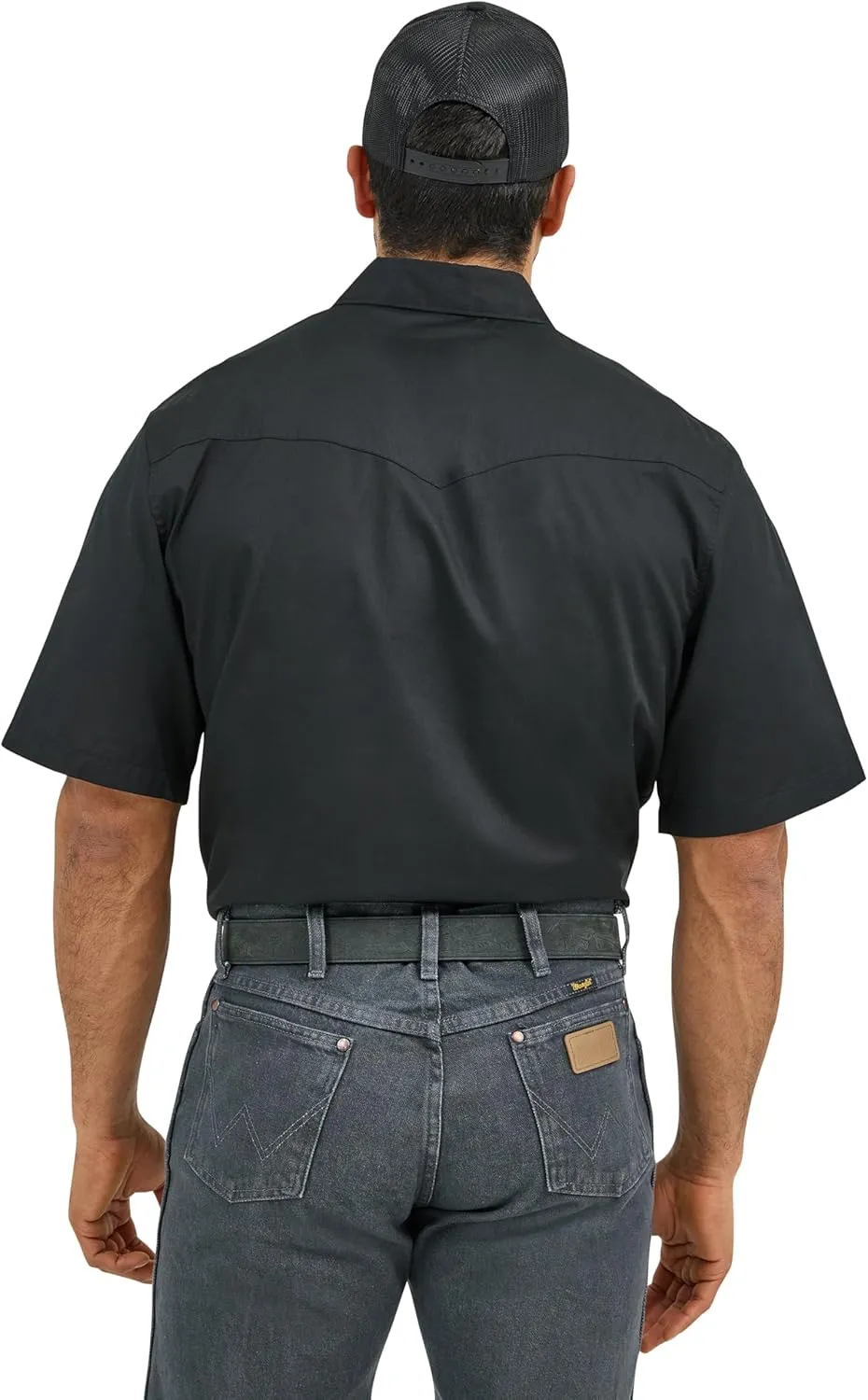 Wrangler Men's Sport Western Basic Two Pocket Short Sleeve Snap Shirt